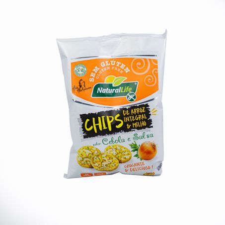 CHIPS DE ARROZ E MILHO SABOR CEBOLA E SALSA 70G