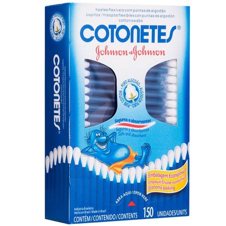 Hastes Flexíveis com Pontas de Algodão Johnson & Johnson Caixa 150un