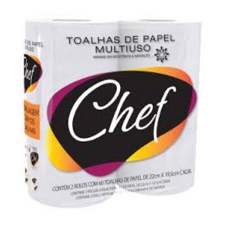 Papel toalha Chef 100 folhas - com 2 rolos