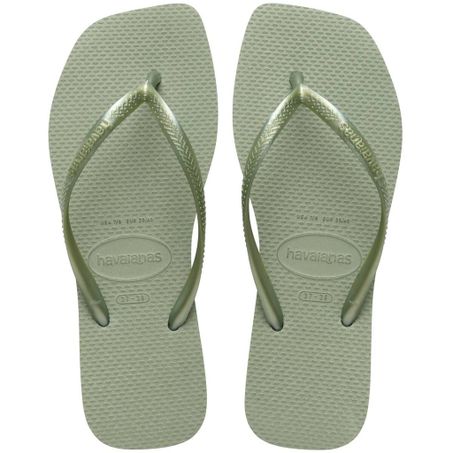 SANDÁLIAS HAVAIANAS SLIM SQUARE SMOKE GREEN 35/36