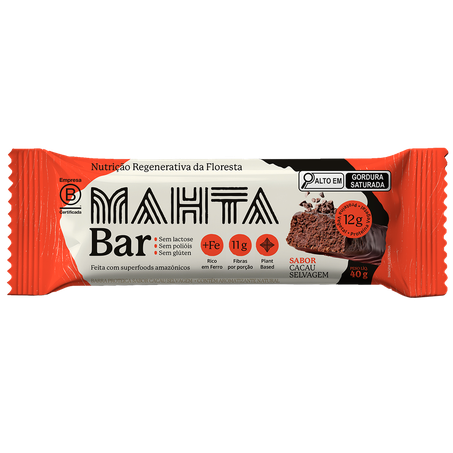 Barra de Proteína Mahta Sabor Cacau Selvagem 40g