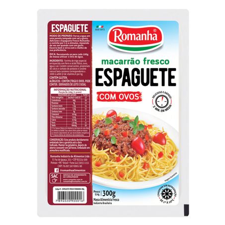 MACARRAO ROMANHA FRESCO ESPAGUET 500G