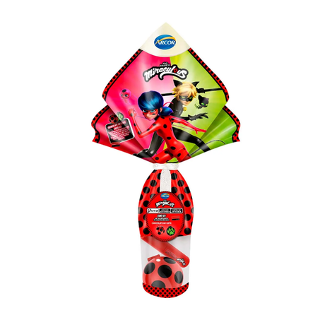 Ovo de chocolate arcor miraculous 100g