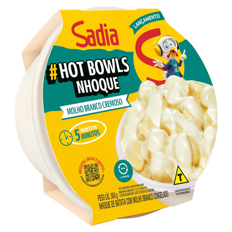 Nhoque Hot Bowls Sadia 300g - Molho Branco Cremoso