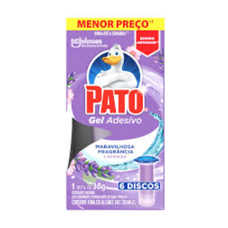 DESINFETANTE  PATO GEL ADESIVO REFIL LAVANDA PROMO 38G