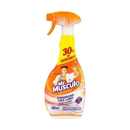 Desinfetante Banheiro Tira Limo Mr Músculo Com Cloro Frasco Borrifador 500ml