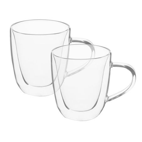 CANECA DE VIDRO BOROSSILICATO MIMO STYLE COM PAREDE DUPLA INCOLOR 200ML