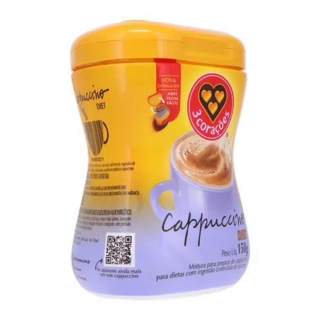 Cappuccino 3 Corações Diet Pt 150g 360-31