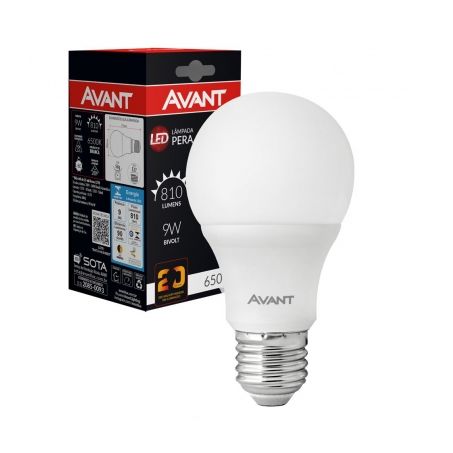 Lampada led pera bivolt avant 9w 6500k