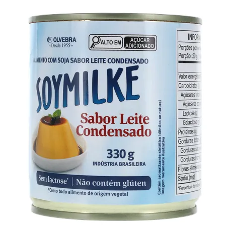 Alimento À Base de Soja Soymilke Sabor Leite Condensado Sem Lactose Lata 330gr 360-2