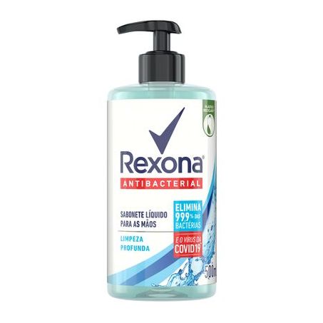 Sabonete Líquido Antibacterial Para As Mãos Rexona Limpeza Profunda 500ML