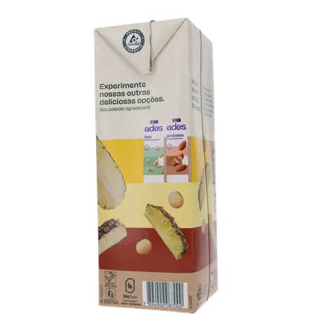 Bebida a Base de Soja Ades Sabor Abacaxi Caixa 1lt 360-11