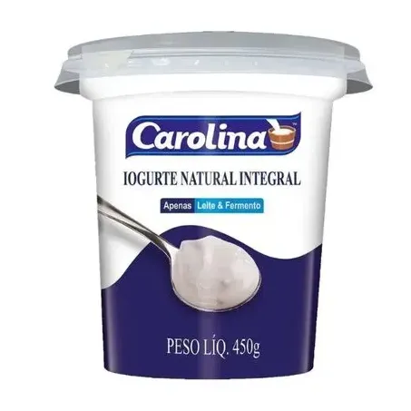 Iogurte Natural Integral Carolina 450g