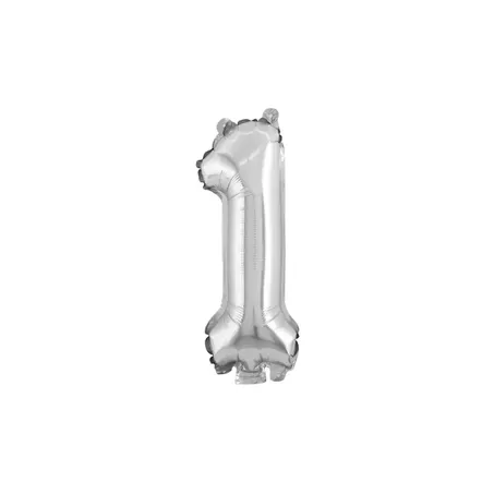Balao brink fest metalizado prata 40cm n1