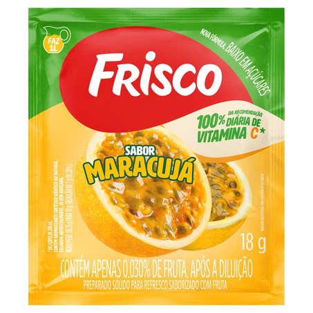 Refresco Frisco Maracujá Pacote com 18G