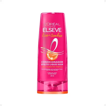 Condicionador L'Oréal Paris Cabelos Lisos e com Frizz Squeeze 200ml
