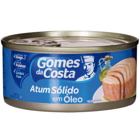 Atum gomes da costa sólido em óleo lata 170g