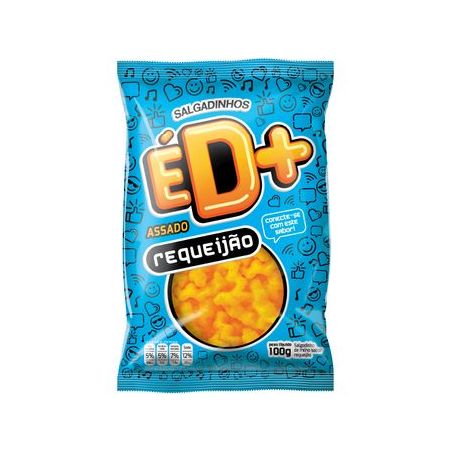 SALGADINHO ED+ MILHO CHIPS REQUEIJÃO 100G