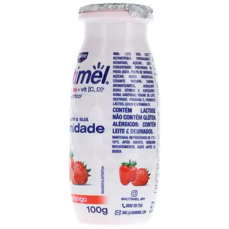 Leite Fermentado Parcialmente Desnatado de Morango Actimel 100G 360-6