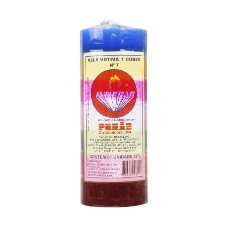 Vela 7 cores 7 dias indepar 327g