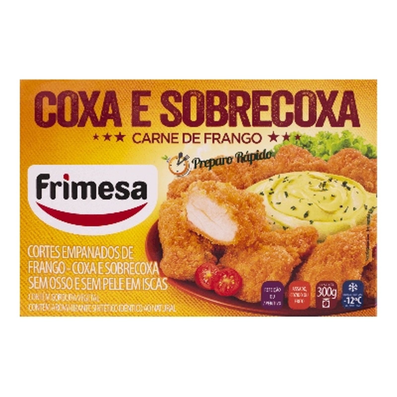 Supermercados Tozetto - Coxa e Sobrecoxa de Frango Frimesa Empanada 300g
