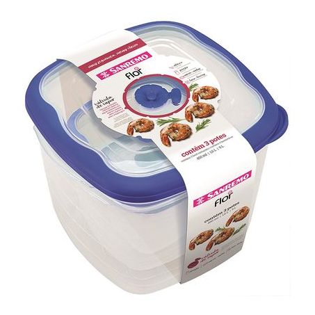 CONJ.POTE SANREMO QUADRADO VERDE ALTO R713/5C