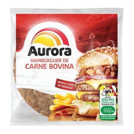 Hambúrguer Aurora Bovino 56g 
 