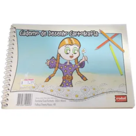 ESCOLAR CADERNO CREDEAL DESENHO GRANDE 20F