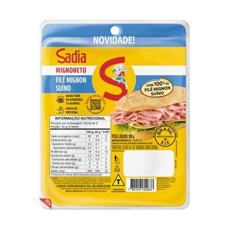 File mignon suino sadia 180g