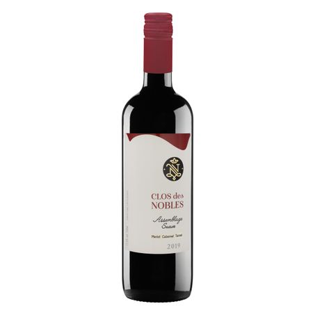 Vinho brasileiro tinto suave assemblage clos des nobles merlot cabernet tannat
