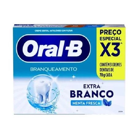 Creme Dental oral-b extra branco 70g c/3