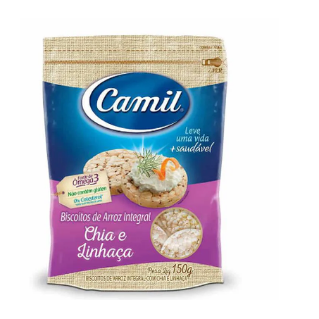 Biscoito natuhe casquinha chia e linhaca 100g.