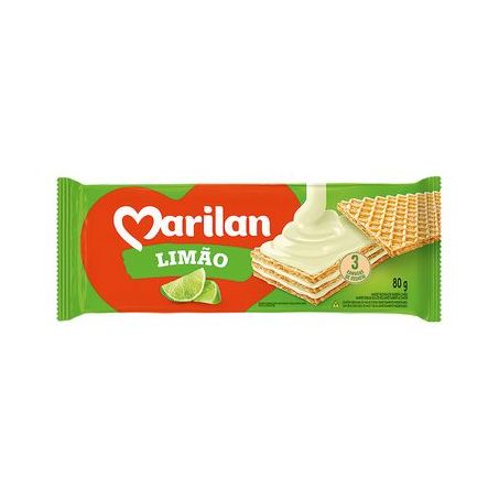Biscoito Wafer Marilan Limão 80G