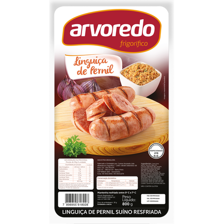Linguiça De Pernil suíno Arvoredo resfriada 800G