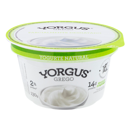 Iogurte Yorgus Grego Natural Semi Desnatado 130g