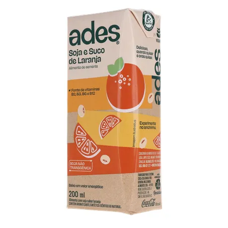 Bebida Base Soja Ades Laranja 200ml 360-4