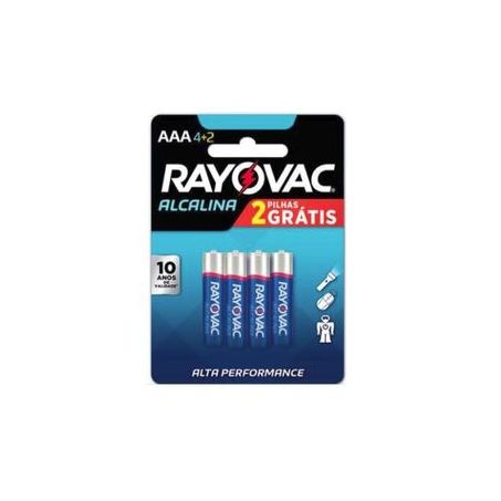 Pilha Rayovac Palito Alcalina Leve 6 Un E Pague 4 Un