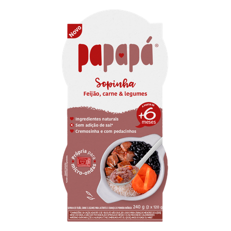 Sopinha Papapá Feijão Carne e Legumes 240g