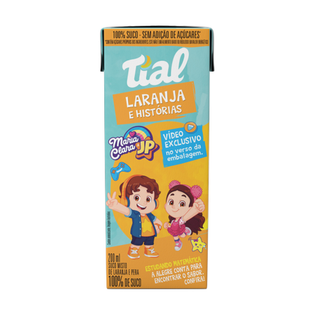 Suco Tial kids S/Açúcar Laranja e Pêra 200ml