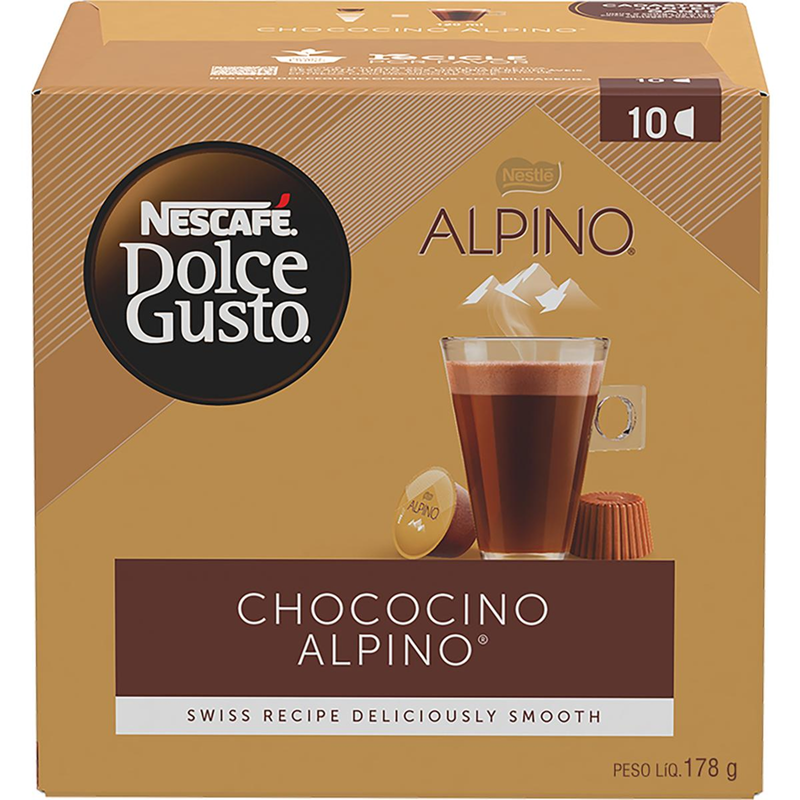 Cápsula Dolce Gusto 178g - Chococino Alpino - 10 Cápsulas | Condor