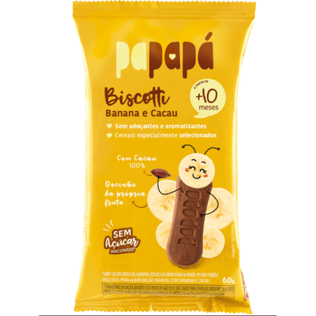 Biscoito infantil banana/cacau papapá 60g