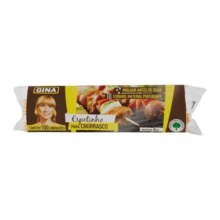 ESPETINHO GINA CHURRASC PEQUENO  100UN