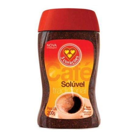 CAFE SOLUVEL TRAD 3 CORACOES 200G