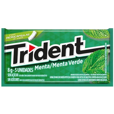 Chicle trident 5s menta verde