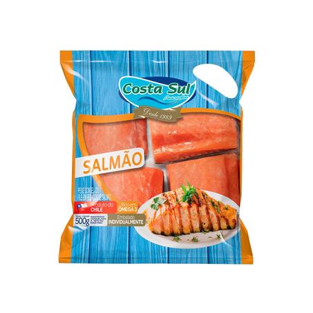 Filé de Salmão Costa Sul Pacote com  500G