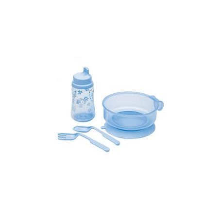 KIT ALIMENTAÇÃO LOLLY ZOO AZUL 4 PEÇAS