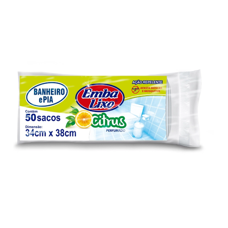 Saco de Lixo Emba Lixo Banheiro e Pia Citrus