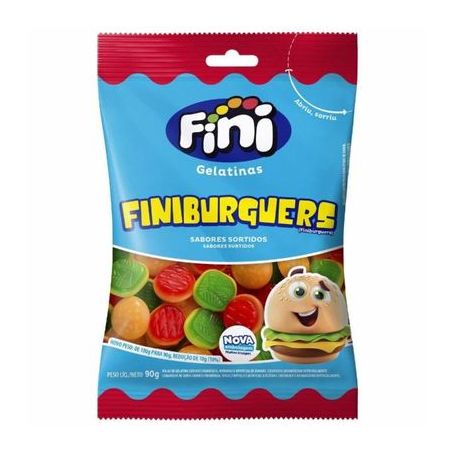 Bala de gelatina finiburguers fini 80g