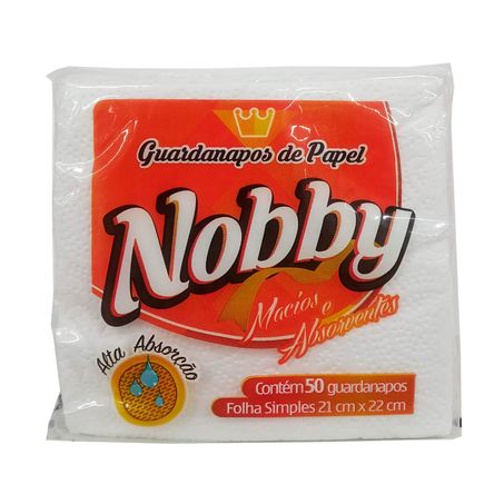 GUARDANAPO NOBBY PAPEL 21X22CM FOL SIMP 50UN