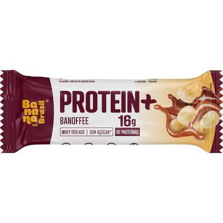 Barra proteica banana brasil protein+ banoffee 50g
